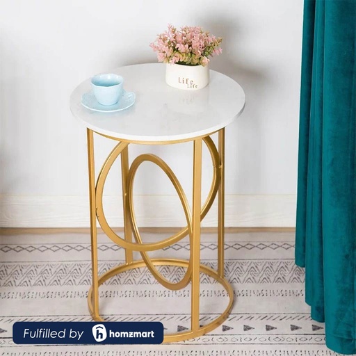 Steel Side Table Gold - 55x40 cm